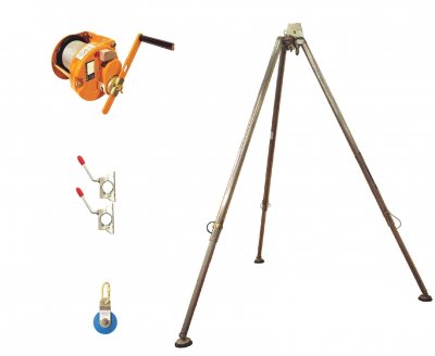 Globestock Tripod Kit with G Winch, underslung pulley and brackets
