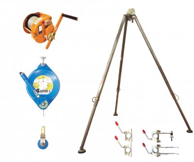 Globestock Tripod Kit with G Saver, G winch, Underslung pulley and brackets