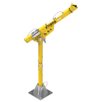 Fixed Post 2400mm Davit Arm System c/w Fall Arrest Recovery Device, Man Riding Winch & Brackets