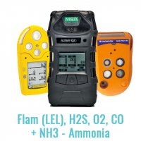Specialist Multi Gas Monitor (Flam (LEL), H2S, O2, CO + NH3 - Ammonia)